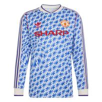 Adidas Originals Manchester United 1991/92 Season Replica Away Knitted V-Neck Slim Fit Long Sleeve Football Shirt Men tops JM5498 5XL
