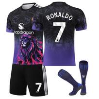 2025-26 Manchester United Liūtas #7 RONALDO Sportinio Treniruočių Dėvėjimo Rinkinys Su Kojinėmis Paaugliams Vaikams Suaugusiems Individualus Pavadinimas Futbolo Aprangos 16