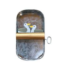 AEE4-Tin Of Sardines Quirky Hanging Ornament,A Quirky Little Piece, Funny Fishing Ornaments,Sardine Can Canned Fish Seafood
