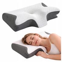 Ortopedinė pagalvė miegojimui, profiliuota Memory putplastis, kvėpuojanti, 60 cm