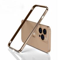 Itin plonas aliuminio metalinis rėmelis, lengvas apsauginis dėklas-buferis, skirtas 12 13 14 Plus 15 16 17 Pro Max, prabangus lydinio apsauginis priedas For iPhone 12 beige