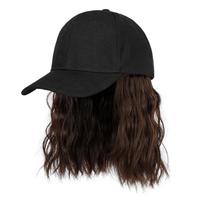 Waves Curly Wig Peaked Cap Integrated Snapback Hat Fashion Hip Hop Gorras  Women 2