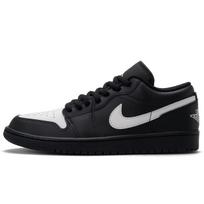 Jordan Air Jordan 1 Back To Future Low top Vintage Basketball Shoes Unisex Black White 553558-043(Team990-) 44.5