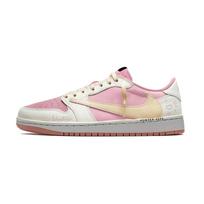 Travis Scott x Jordan Air Jordan 1 švelniai rožiniai Travis Scott X AJ1 žemi amortizuojantys žemi krepšinio batai Unisex DZ4137-700(Komanda1698-) 42.5