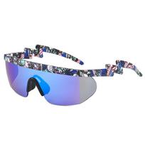 One-piece sunglasses with lightning-shaped legs for sports and cycling, irregular-shaped sunglasses