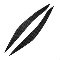 2Pieces Headlight Eyebrow Eyelid Cover Premium Replaces Car Accessories Spare Parts Carbon Fiber for