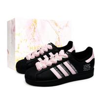 Adidas Originals Superstar 2 Pink Star Cat, Special Shopping Bag Lightweight Low top Skateboard Shoes Women's JH9977(Team1406-BOX) 38⅔