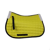 English Saddle Pad Wicking Polyester Breathable Sweat Absorbing Mat Non Slip Shock Absorption geltona
