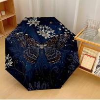 Butterfly Among Flowers Printed umbrella windproof folding umbrella portable sun and rain umbrella suitable for gifting