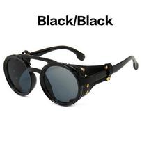 Vintažiniai Retro Apvalūs Akiniai nuo Saulės Vyrams Moteriški Akiniai Punk Gothic Steampunk Akiniai nuo saulės ZPG