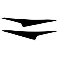 Car Headlight Eyelid Eyebrow Cover Trim Piano Black Stickers For Mazda 3 Axela 2014 2015 2016 juoda