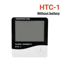 LCD Electronic Digital Temperature Humidity Meter Thermometer Hygrometer Indoor Outdoor Weather Station Clock HTC-1 HTC-2