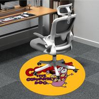 1pc Courage the Cowardly Dog Office Round Area Rug, Under Office Chairs Bedroom Living Room Home Decor, Room Decoa1016092 80cm by 80cm