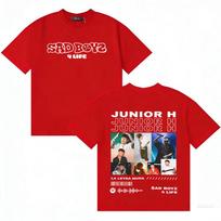 Streetwear Rapper Junior H Sad Boyz 4 Live T Shirt Unisexs Womens Short Sleeve Casual Double Sided Print No Me Importa Nada Y2K Tee S