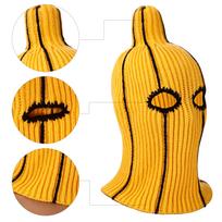 Funny Banana Yellow Knitted Balaclava Banana Hat Costume for Men Women Winter Warm Silly Balaclava Party Dress Up Hat Ski Cap One Size geltona