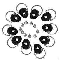 10 Pieces Kayak Canoe Boat Dinghy D Ring tie Loop with Screws Fishing Rigging Deck Fitting Mount
