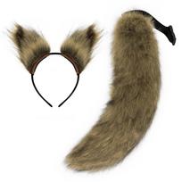 Fox Ears Headband Cos Plush Fox Tail Set Live Comic Show Squirrel Tail Dress Up Props