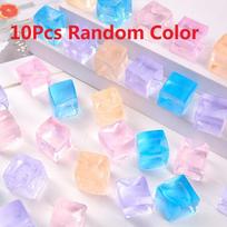 Toys 10 Pcs Mini Ice Cube Squishy Release Stress Transparent Small Ice Block Pinch Squeezing Toy Birthday Gifts Children