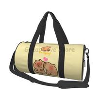 Cute Kapibala Be Cappy Large Capacity Luggage Bag for Boys Girls Cartoon Pattern Travel Duffel Bag for School Sport Gym Yoga