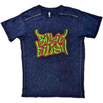 Billie Eilish T Shirt Official Graffiti Blue Snow Wash New S M L XL 2XL