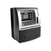 Children's Large ATM Simulator Piggy Bank with Voice and Password, Coin Roller, and Money Counting Features. 19.5 x 12.5 x 22.5 cm sidabras