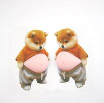 Silicone 3D Cute Puppy Sticker Squeezeable Shiba Inu Phone Case Decoration Children's Birthday Party Favor Festival Supplies