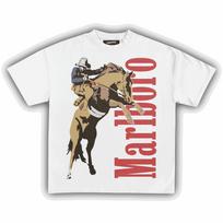 Nauji Marlboro Rodeo marškinėliai Madingi Spausdinti Madingi Sportiniai Trumpomis Rankovėmis Sportiniai Laisvalaikio Viršutiniai Drabužiai Gatvės Stiliaus Laisvi Marškinėliai Unisex 4XL