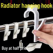 No-Drill Bathroom Radiator Drying & Towel Rack with Storage Hooks balta