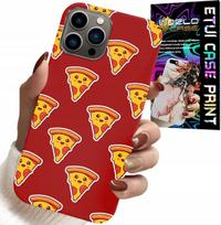 Etui Do Iphone 11 Pro Max - Wzór Z Wesołą Pizzą Na Czerwonym Tle