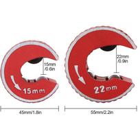 2-Pack Copper Pipe Cutter Set: 15mm & 22mm Mini Automatic Tube Slicer, Zinc Alloy