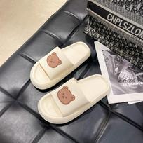 Moteriškos vasarinės šlepetės, sandalai, paplūdimio šlepetės, flip-flopai, animacinio lokio, storapadžiai, vonios batai 36-37 balta