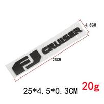 Automobilio 3D FJ CRUISER logotipo lipduko lipdukas, tinkantis Cruiser automobilio galinės bagažinės kėbulo emblemos ženklelio lipduko stiliaus priedai juoda