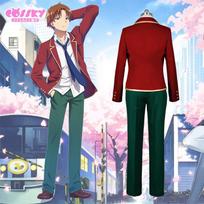 Anime Elitinė klasė Horikita Suzune Cosplay kostiumas Suaugusiai moteriai Išskirtinis mokyklinis švarkas Marškiniai Sijonas Helovino uniforma M 45-50kg raudona