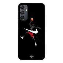 Case For Samsung Galaxy A05s Nike Jordan logo black background Maniacase juoda