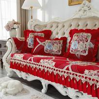 European style sofa cushion four seasons universal non-slip cover cover sofa cushion leather cover cloth cushion 70+15cm*70cm