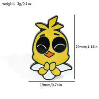 Cartoon creative personality teddy bear brooch horror adventure game character peripheral metal badge