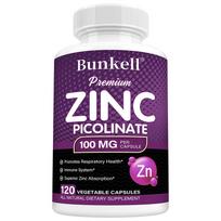 Zinc (As Zinc Picolinate) 100 Mg Dietary Supplement, 120 Capsules Per Bottle 120 Capsules