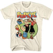 Popeye & Olive Oyl Vyriški marškinėliai Komiksų personažai Jūreivis Bluto J Wellington M