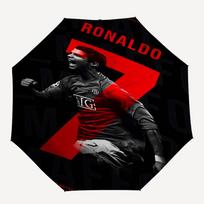 1pc RONALDO MANCHESTER UNITED Automatic Open/Close Umbrella with 8 Rib Windproof Canopy,Compact & Portable Travel Umbrella,10250