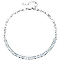 Luxury Shiny Square Crystal Necklaces for Women Choker Sexy Exquisite Necklace Sparkling Zircon Short Chain Wedding Zircon Gift