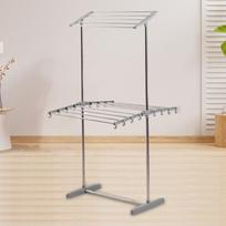 Clothes Drying Rack Space Saving Sturdy Laundry Rack Laundry Drying Rack for Apartments Balcony Dorm Household Indoor Outdoor pilka
