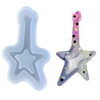 Silicone Mold Four Leaf Clover/Star Guitar Resin Shaker Filler Quicksand Mould Resin Molds for DIY Craft Casting Tools 1