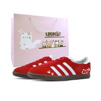 Adidas Originals Stadt Red Ground White Meow, Special Shopping Bag Wear resistant And Lightweight Low top JR6342(Team1800-SBOX) 37⅓