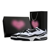 Jordan FLIGHT COURT Sharp Blade Walker, Heart Box Abrasion Resistant Low top Vintage Basketball Shoes Men's White HF3255-100(Team529--) 41