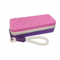 Perforated Silicone Swim Goggle Case Large Capacity Swimming Goggle Protective Pouch  For Travel violetinė
