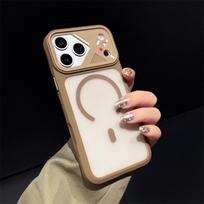 iPhone 17 Pro Max Ice Armor Heat Dissipation Mesh Case with Magnetic Suction for Apple 16/15 - Large Window Drop Protection iPhone 13 Pro dykumos aukso spalva