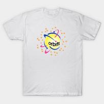 Men Black Print T-shirt Orbitz Soda No-Cut Transfer Paper Print Cotton Tshirt XL balta