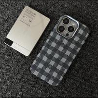 iPhone 17 Pro Max British Vichy Plaid Kevlar Magnetic Case for Apple 16/15 Protective Cover 15 PRO