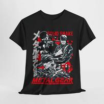 MGS1 Snake Shirt, Metal Gear Solid Retro Shirt, Snake&Raiden MGS Sons of Liberty Men's and Women's Summer Loose T-shirt S įvairiaspalvis