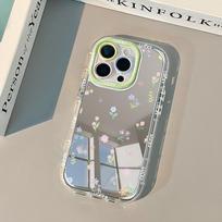 iPhone 17/15 Pro Max/14/13 Case with Full Screen Floral Mirrored Design iPhone 13 Pro Max